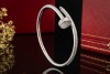 Cartier Juste un Clou Armreif mit 374 Diamanten in 750er Weißgold Gr. 16 
