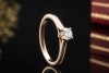 Cartier Solitär Ring 1895 mit Diamant 0,24 Carat Verlobungsring Roségold 