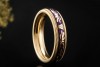 Wellendorff Ring Aubergine Fantasie Lila Drehring 1 Diamant Gelbgold 750 