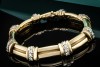 Tiffany & Co Armband Gliederarmband Diamanten in Gelbgold 750 mit Platin 
