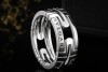 BVLGARI Parentesi Ring Offenes Design in 750er Weißgold OVP Größe 55 