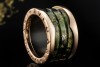 BVLGARI B.zero1 Ring 4-Band Marmor Grün Naturstein 750er Roségold Gr. 50 