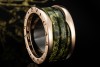 BVLGARI B.zero1 Ring 4-Band Marmor Grün Naturstein 750er Roségold Gr. 56 