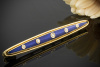 FABERGE Brosche Nadel mit Brillanten und Emaille in 750er Gelbgold LIMITIERT 32/300 