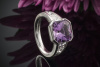 HANS DIETER KRIEGER 950er PLATIN Ring mit AMETHYST & DIAMANTEN 5,59 CT 