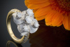 Exklusiver Ring Flower Blume aus 2 CT VSI Brillanten in 750er Gold Bicolor 