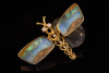 Schmetterling Brosche mit Opal Flügeln & Diamanten in 585 Gold  