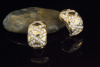 Ohrringe Ohrstecker mit Clip Massive Diamant Arbeit in Gelbgold 750 