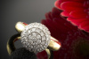 Kugel Ring Brillantkugel rundum mit Brillanten 4,67 Carat 750er Gelbgold 