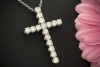 Georg Hornemann Kreuz Collier Anhänger 3,2 Ct. Brillanten in Weißgold & Platin 
