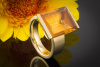 Schlichte Eleganz Ring mit Citrin in massiver Goldschmiedearbeit Gelbgold 750 