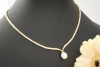 Collier mit Perle und Brillanten Perlencollier Klassiker in Top Qualität 750er Gold 