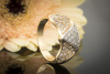 BrillantRing Ring mit Brillanten dreieckige Elemente in 585er Gelbgold Bicolor 