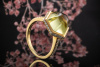 Lemon Citrin Ring sechseckig gefasst mit Brillanten in Gelbgold LP 3.570 