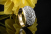 Feuriger BrillantRing Ring mit Top Brillanten leicht erhaben in Gold 750 