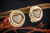 Chopard Herz Ohrringe Ohrclips Drehbar mit Brillanten 750er Gold Bicolor 