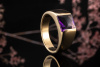 Cartier Ring Tank mit 1 Amethyst Massiv 750er Gelbgold Großes Modell 55 