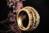 Cartier Maillon Panthere Ring mit 5 Reihen Brillanten in 750er Gelbgold 