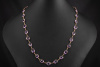 Lange Collier Kette 90cm mit oval facettierten Amethysten 750er Gelbgold 