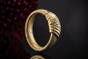 Cartier Vintage Ring Diamanten im Dreieck geflochten in Gold Tricolor 52 