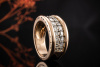 Cartier Ring Diamanten Brillanten geflochten in Platin 950 Rotgold 750 