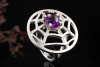 Chaumet Paris Ring Amethyst Spinnennetz mit Diamanten in 750er Weißgold 