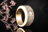 Chopard Happy Diamonds Ring eckig mit Diamanten Brillanten Gelbgold 750 