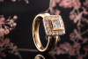 Leo Wittwer Ring mit Princess Schliff Diamant Brillanten in Rosegold 750 