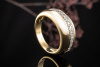 Cartier Paris Ring Mittelsteg mit Diamanten Brillanten in 750er Gelbgold 