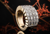 Massive Goldschmiedearbeit Ring 4 Ct Diamanten Brillanten in 750er Gold 