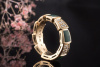 BVLGARI Serpenti Viper Ring mit Malachit und Diamanten in 750er Rosegold 