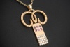 Jazychic Widder Sternzeichen Anhänger Pink Saphir Diamanten Roségold 750 