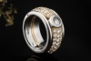 Chopard Happy Diamonds Ring Massiv mit Diamanten Weissgold Gelbgold 750 
