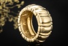Piaget Bandring Breiter gewellter Designer Goldring in 750er Gelbgold 