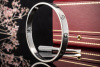 Cartier Love Armreif Armband Neues Modell in Weißgold 750 Gr 18 Full Set 