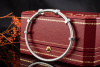 Cartier Ecrou Armreif Armband in Weißgold 750 Rhodiniert Gr. 20 Full Set 