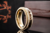 Wellendorff Ring Mokka Drehring mit Diamanten Gelbgold 750 Ref 6.6947 54 