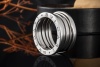 BVLGARI Ring B.zero1 4-Band in 750er Weißgold Full Set OVP Größe 54 