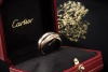 Trinity de Cartier Ring Großes Modell XL LM Gold Tricolor Gr 64 Full Set 