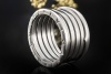 BVLGARI B.zero1 5-Band Ring beweglich in 750er Weißgold Neuwertig Gr. 62 