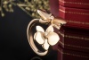 Cartier Ring Caresse d'Orchidées Blume mit Diamanten in 750er Roségold 