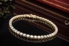 Cartier Tennisarmband Vintage 46 Diamanten 3,91 Carat 750er Gelbgold OVP 
