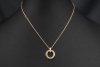 Cartier Trinity Collier Anhänger Mittleres Modell mit Diamanten Full Set 