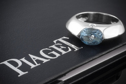 Piaget Ring mit Aquamarin und Diamant in 750er Weißgold