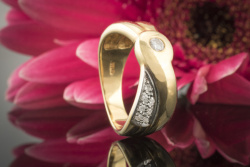 Ring mit Brillanten Zeitlos klassisches und schwungvolles Design 585er Gelbgold