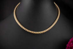 Pomellato Kette Zopfkette mit Karabiner Massiv in 750er Gelbgold 42 cm