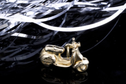 Motorroller ROLLER beweglicher Anhänger in 333 Gold 8 Karat GESCHENK