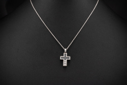 Chopard Happy Diamonds Collier Kreuz mit beweglichen Brillanten Weißgold