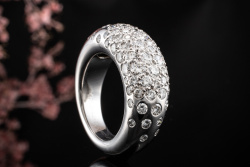 Chaumet Paris Ring mit Top Diamanten Brillanten in Weißgold 750 