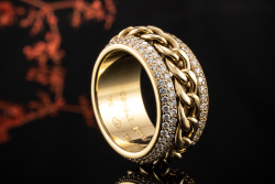 Piaget Possession Chain Ring Drehring mit Diamanten Brillanten Gold 750